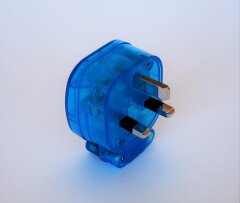 MS HD Power MS328SK 'The Blue' Silver 13A UK mains plug